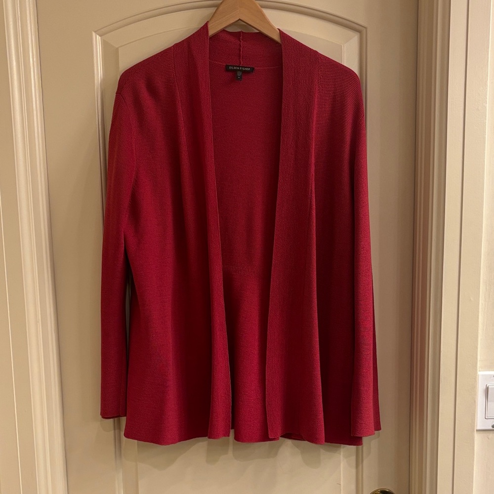 Eileen Fisher‎ Fine Merino Wool Open Cardigan